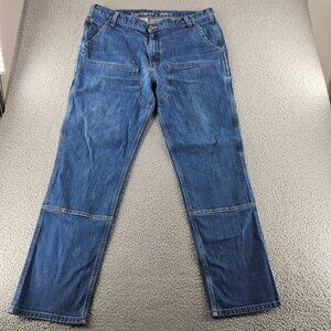 Carhartt Jeans Mens 40x32 Blue Relaxed Work‎ Utility Carpenter Pants Double Knee